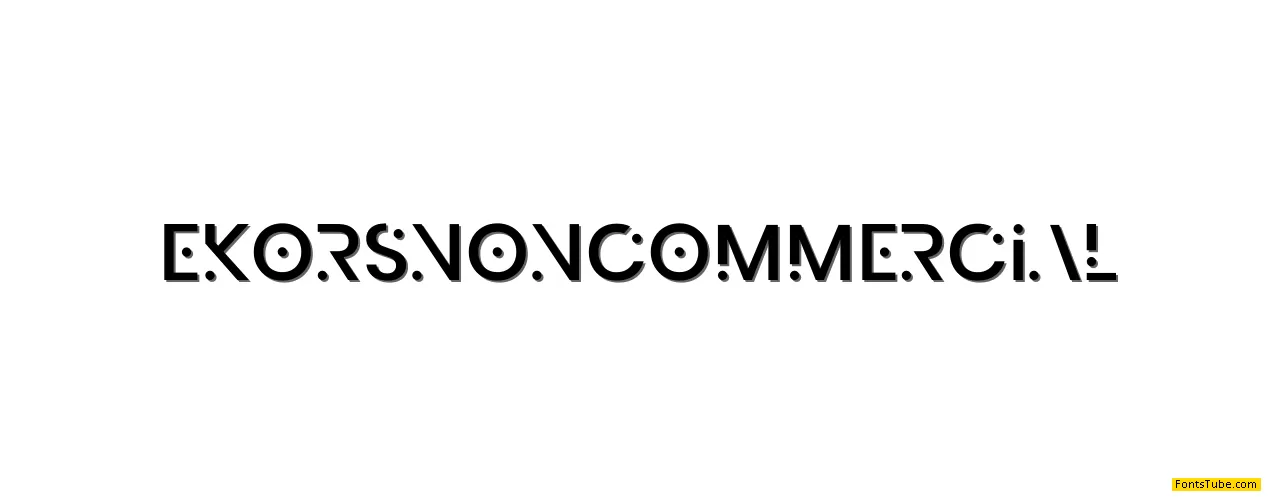 EkorsNonCommercial Font