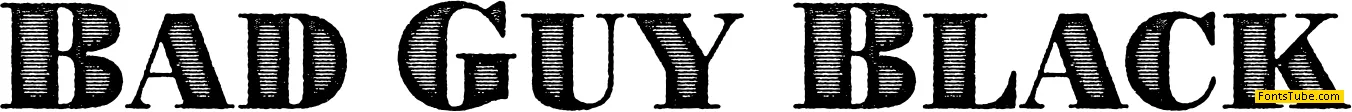 Bad Guy Black Font