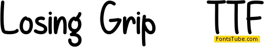 Losing Grip Font