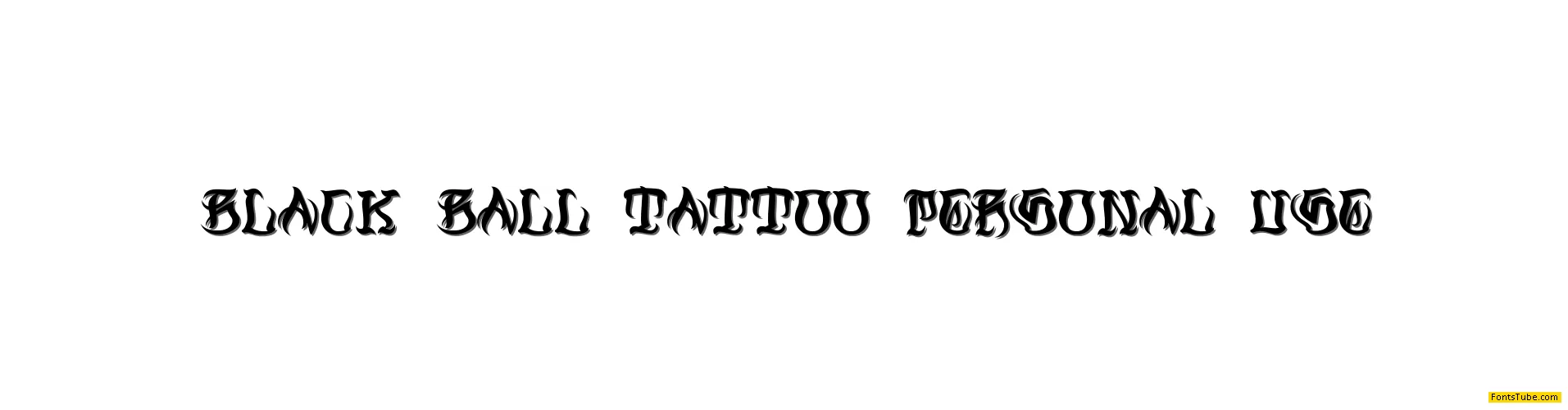Black Ball Tattoo Personal Use Font