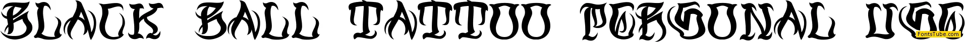 Black Ball Tattoo Personal Use Font