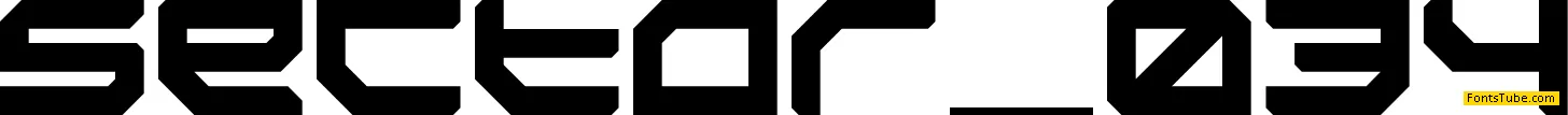 Sector 034 Font