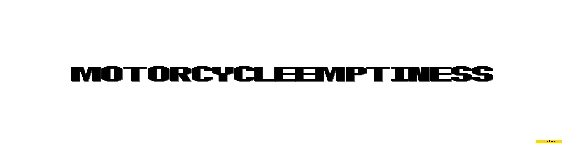 Motorcycle Emptiness Font