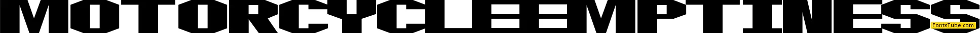 Motorcycle Emptiness Font