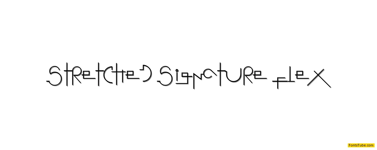Stretched Signature Font Family