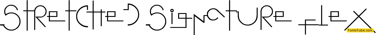 Stretched Signature Font Family