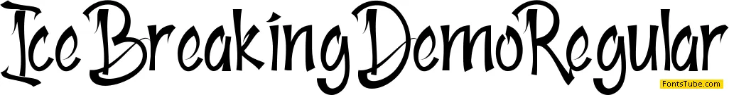 Ice Breaking Demo Font