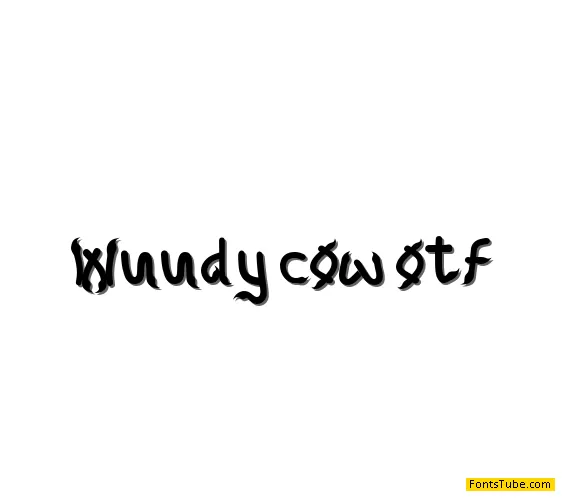 Woody Cow Font