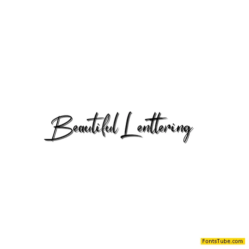 Beautiful Lenttering