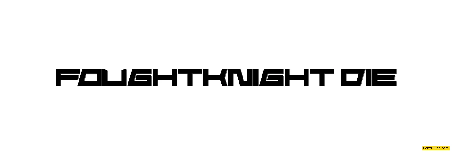 FoughtKnight Die Font