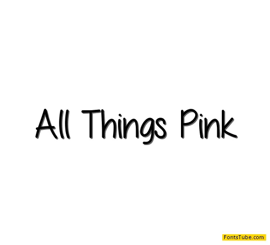 All Things Pink Font Family