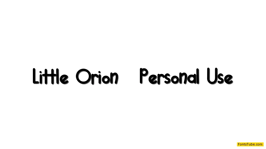 Little Orion - Personal Use Font