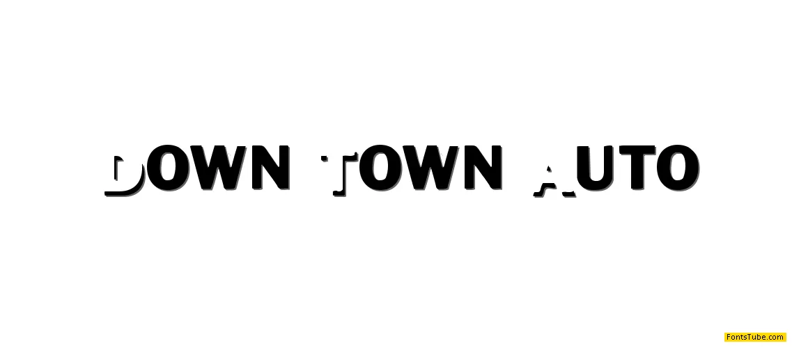 Down Town Auto Font