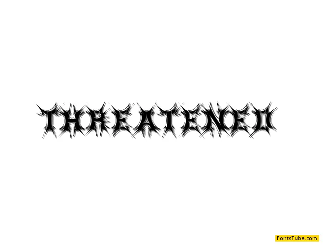 Threatened Font