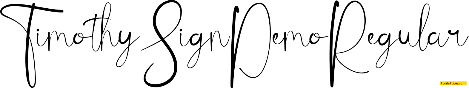 Timothy Sign Demo Font
