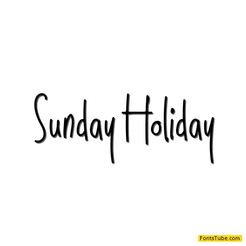 Sunday Holiday Font