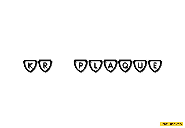 KR Plaque Font