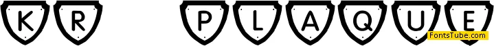 KR Plaque Font