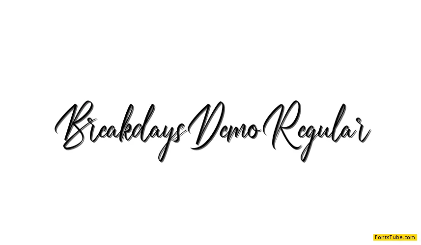 Breakdays Demo Font