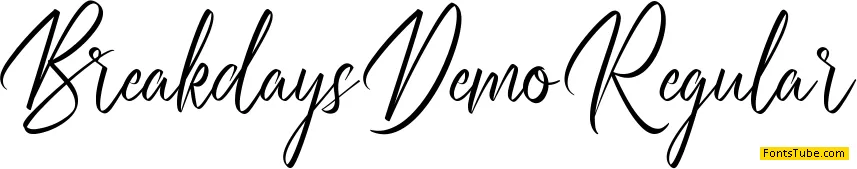 Breakdays Demo Font