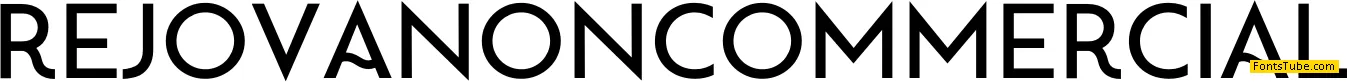 RejovaNonCommercial Font