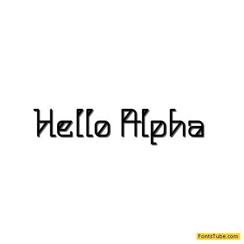 Hello Alpha Font