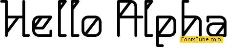 Hello Alpha Font