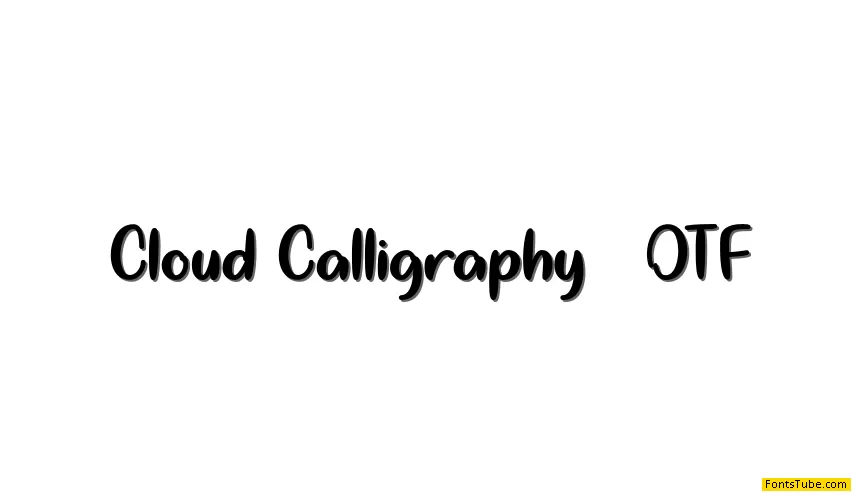 Cloud Calligraphy Font