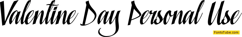 Valentine Day Personal Use Font