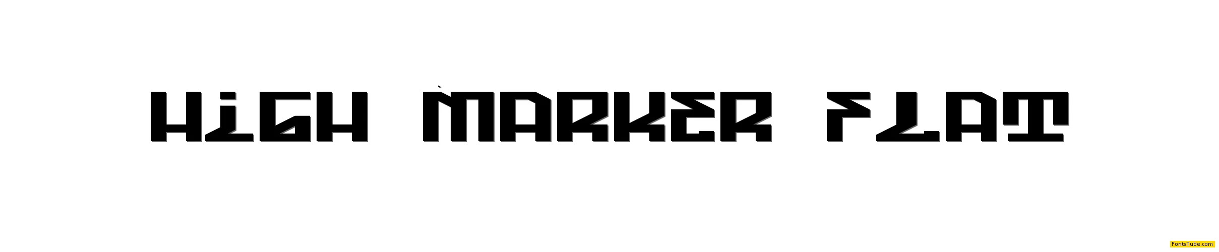 High Marker Flat Font