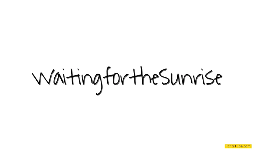 Waiting for the Sunrise Font
