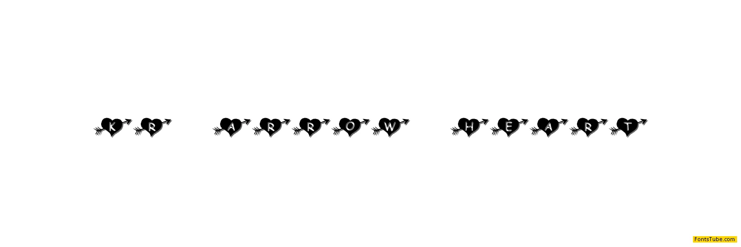 KR Arrow Heart Font
