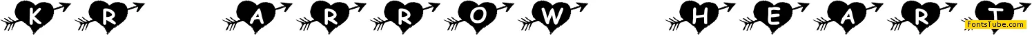 KR Arrow Heart Font