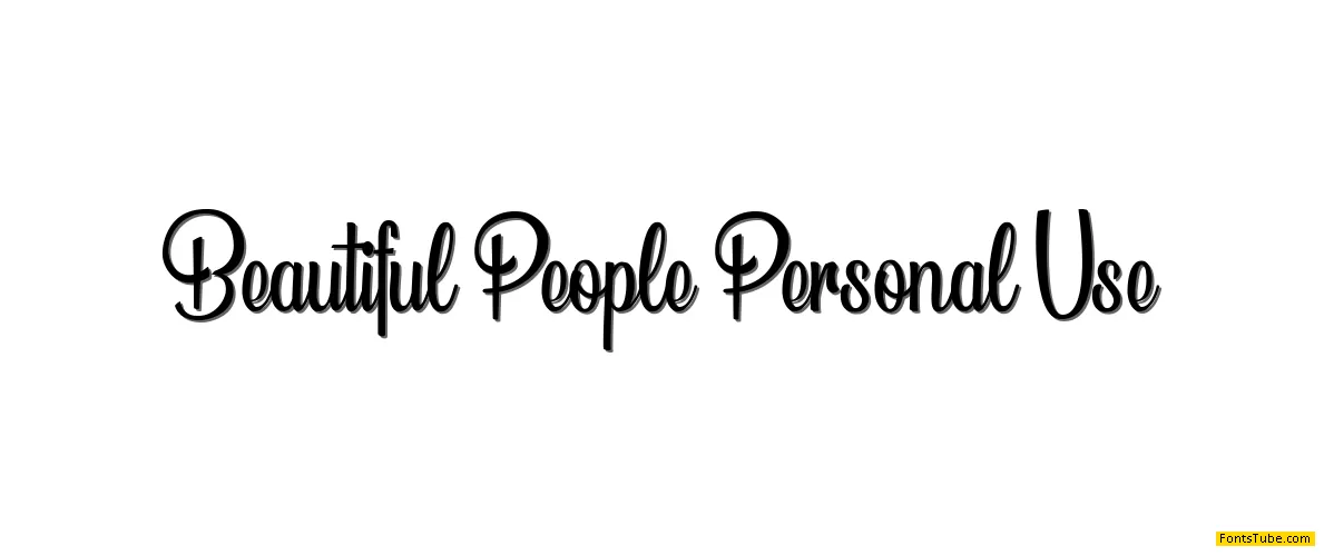 Beautiful People Personal Use Font