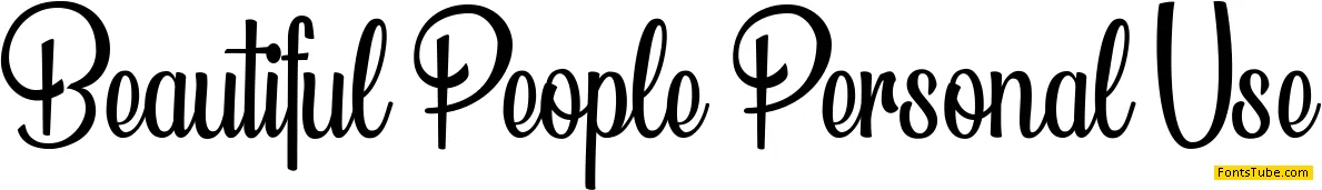 Beautiful People Personal Use Font