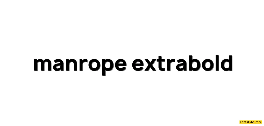 Manrope Font Family