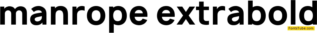 Manrope Font Family