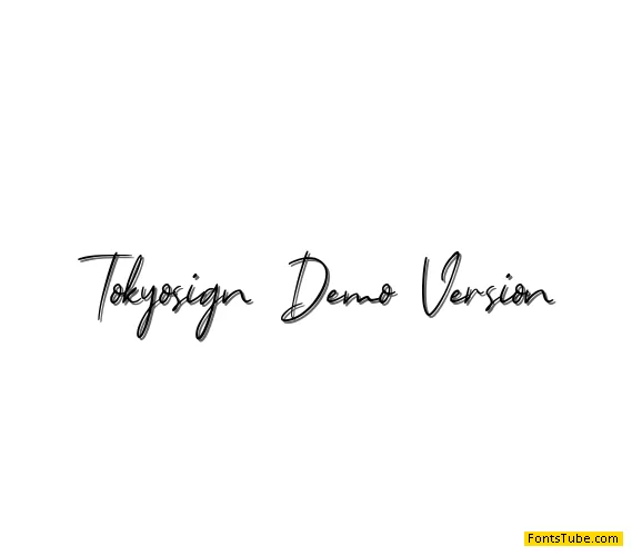 Tokyosign Demo Version Font