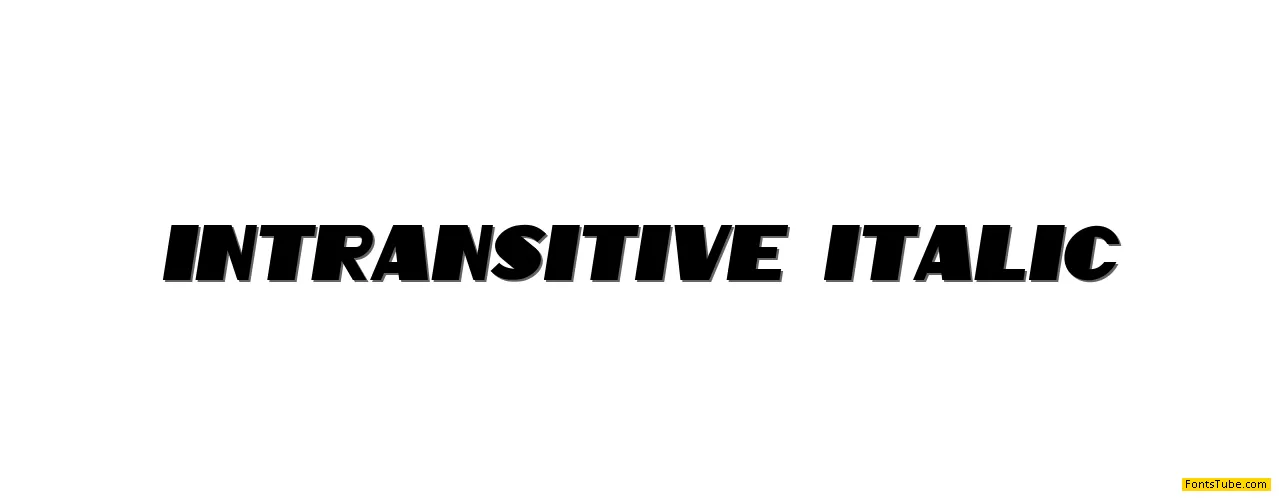Intransitive Font Family