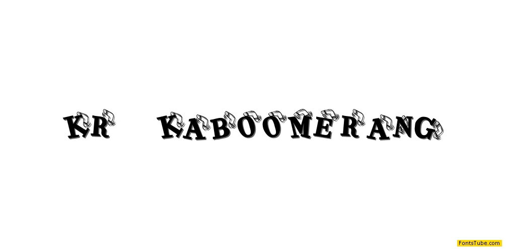KR Kaboomerang Font