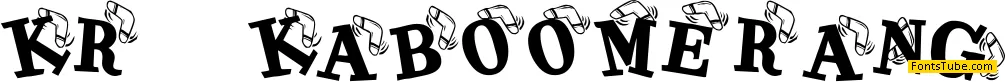 KR Kaboomerang Font