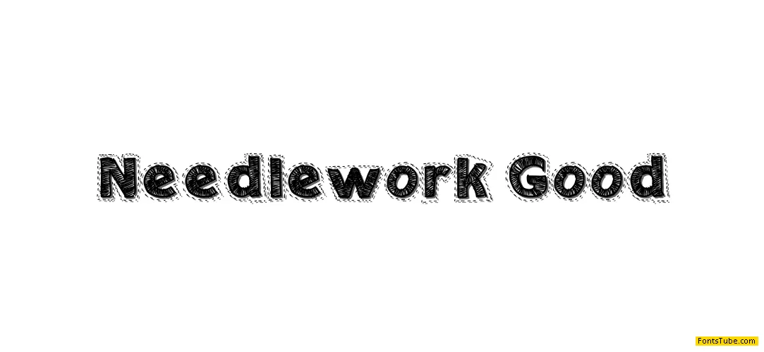 Needlework Good Font