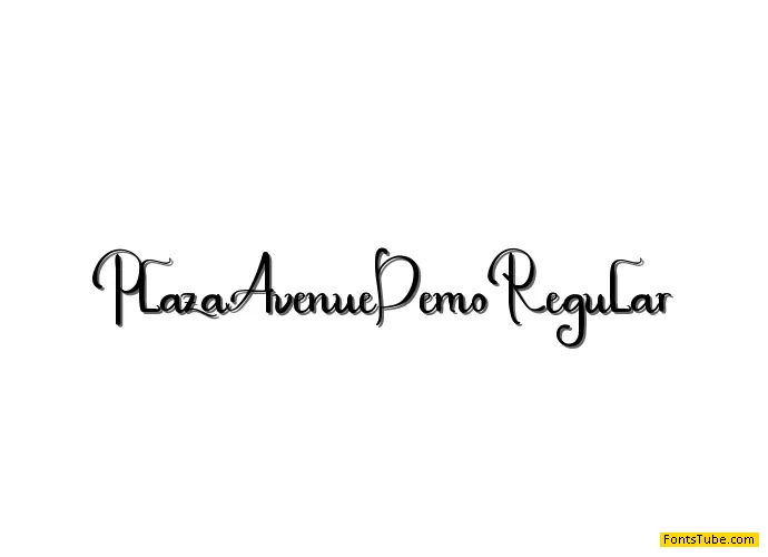 Plaza Avenue Demo Font