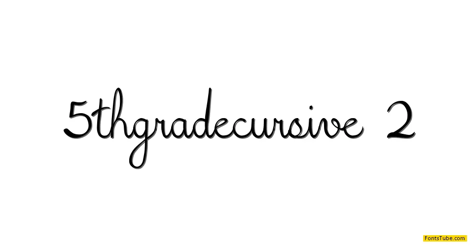 5th Grade Cursive Font
