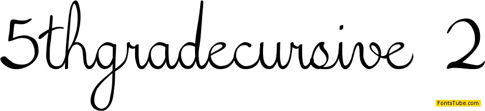 5th Grade Cursive Font