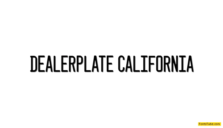 Dealerplate Font