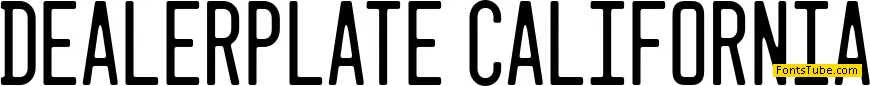 Dealerplate Font