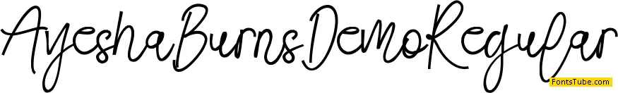 Ayesha Burns Demo Font