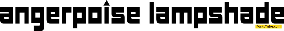 Angerpoise Lampshade Font