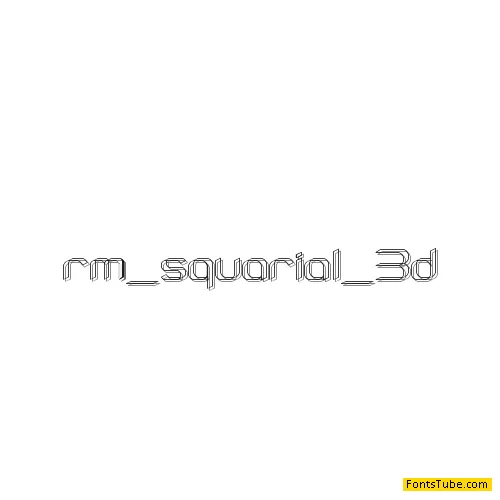 RM Squarial 3D Font